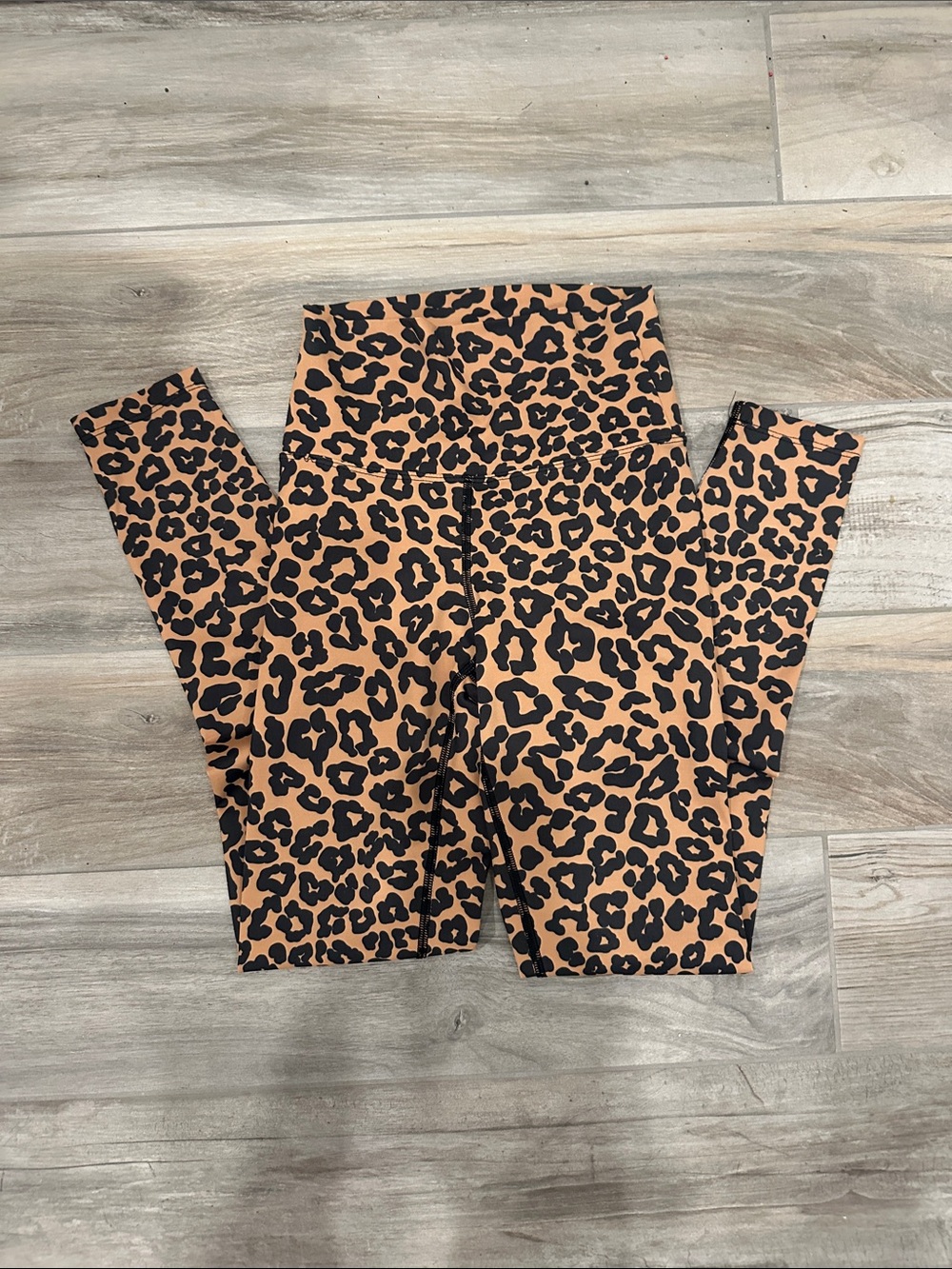 Beach Riot-  High-Waist Leopard Print Leggings - Black & Tan